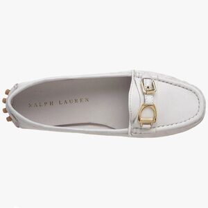 Ralph Lauren Toddler Girls Laine Driver Slip-on White Napa Leather Shoe Size 6